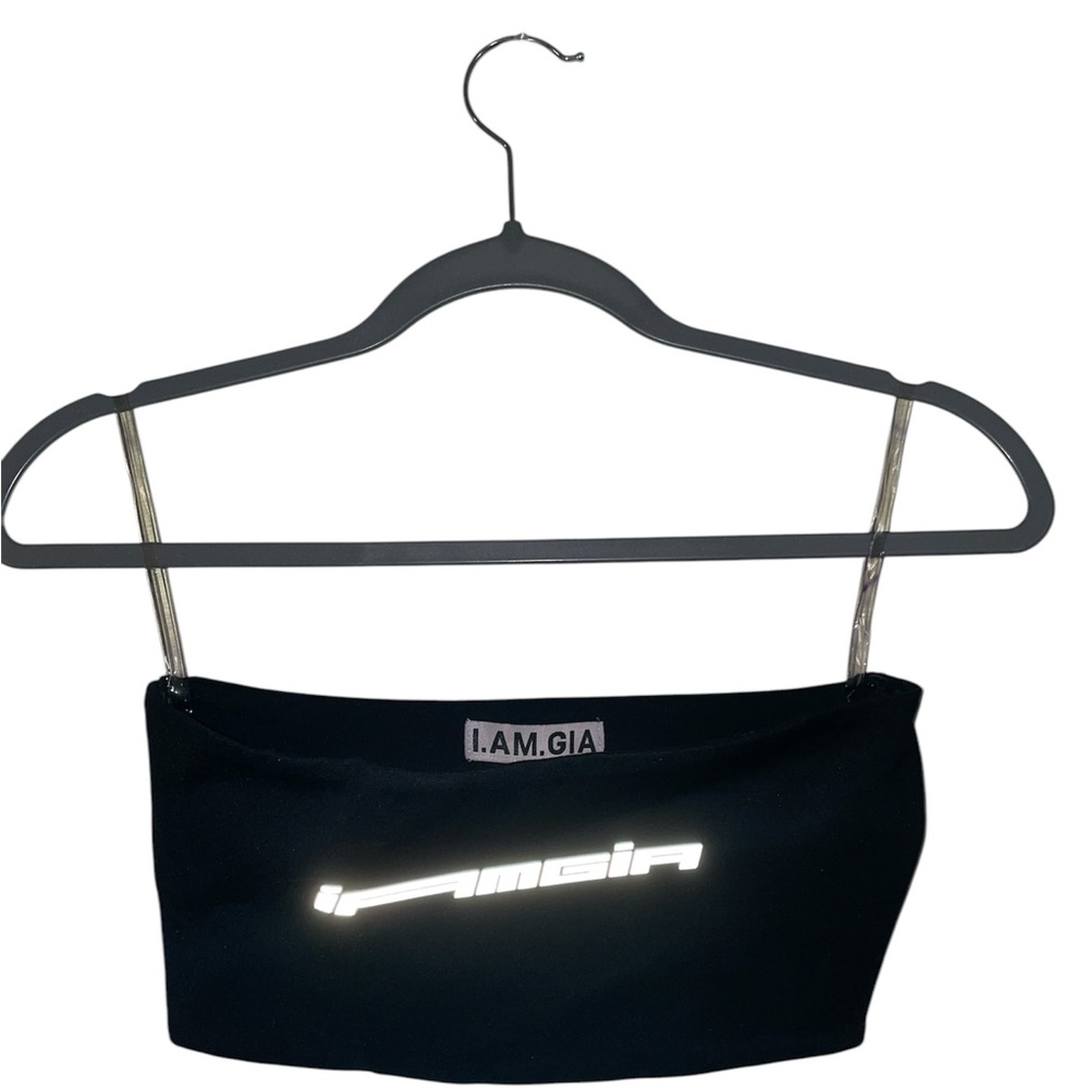 I.AM.GIA Black Strapless Top